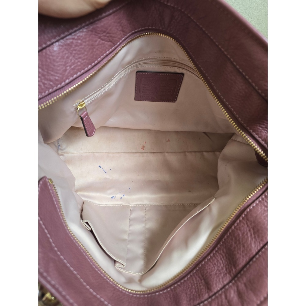 Coach Madison East West Shoulder Bag Mauve Rose Pink Pebbled Leather Tote 26769 - Picture 7 of 9